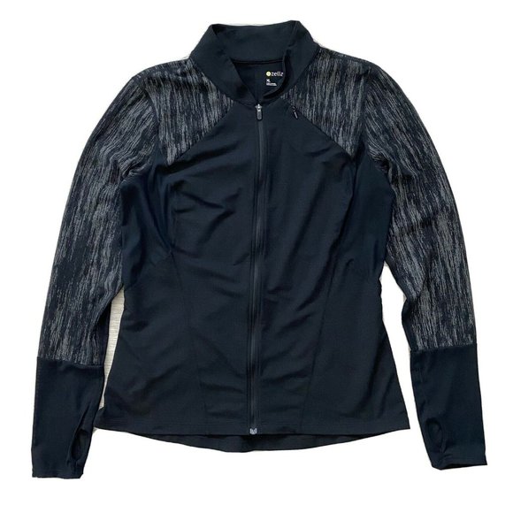 Zella XL Jacket Full Zip Black Mesh Panels Workout - Picture 1 of 11